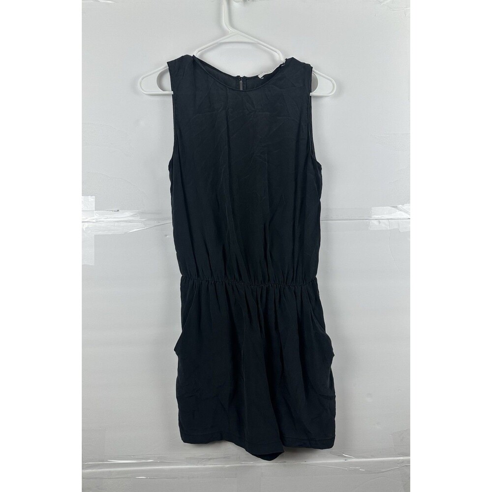 Mossique Women's Small Black Romper Sleeveless Keyhole Back Made in LA